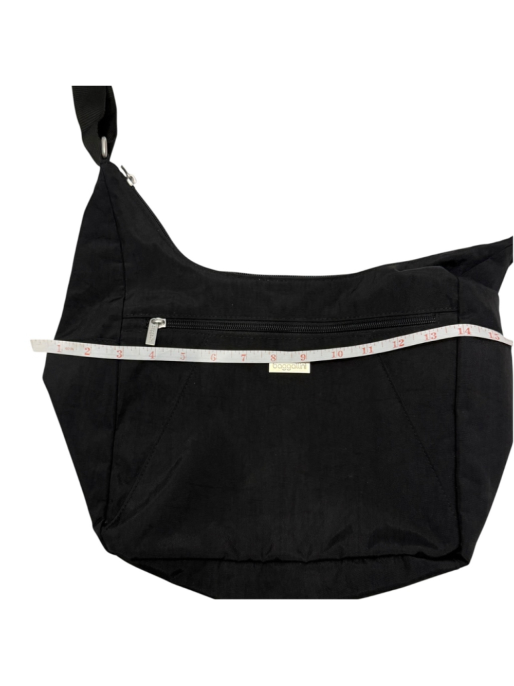 Baggallini Black Nylon Crossbody Shoulder Bag Hobo Travel Purse Adjustable Strap - Picture 7 of 8